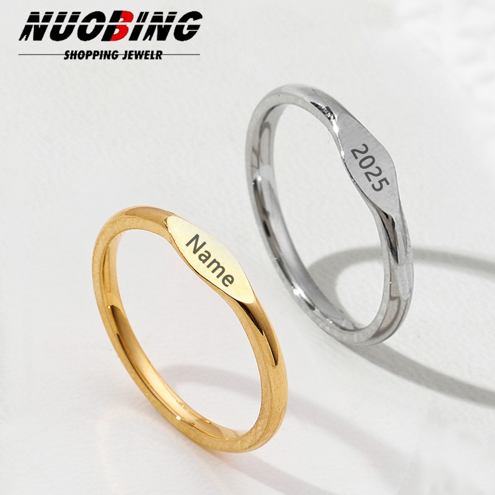 Personalized customized name r - Initial Ring Custom recension och pris